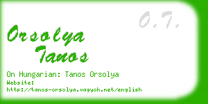 orsolya tanos business card